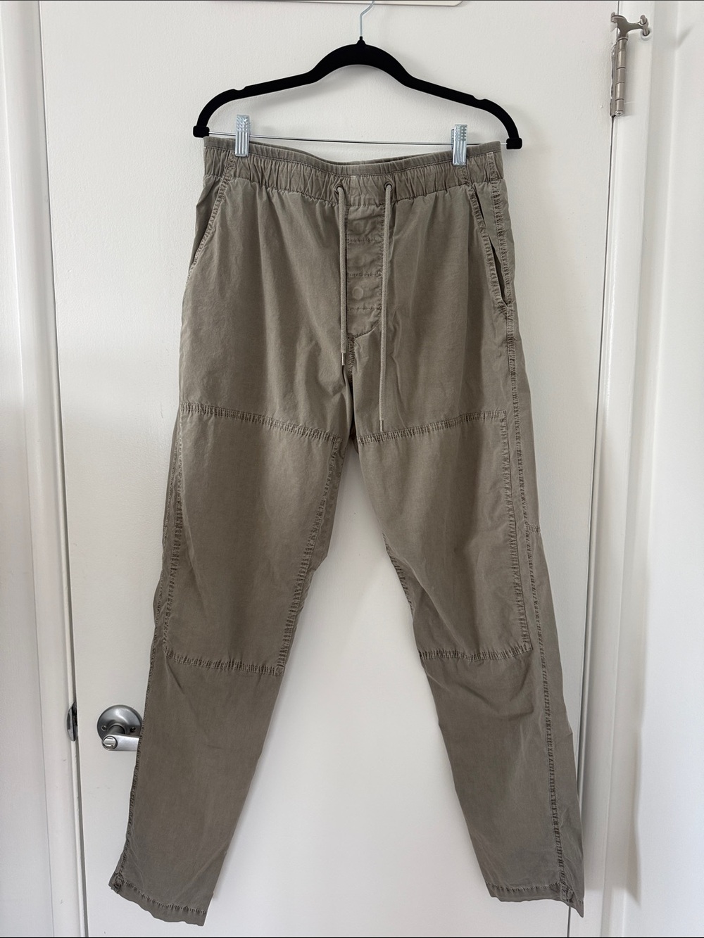 James Perse Men's Drawstring Cargo Pants - Taupe Green